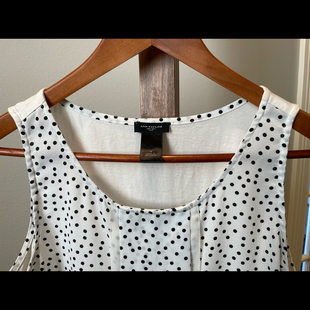 Ann Taylor polka dot blouse